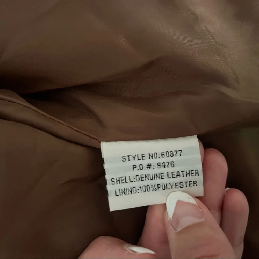 Bagatelle Brown real Leather Jacket - Picture 6 of 9